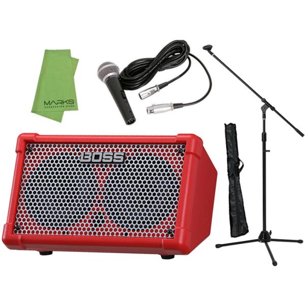 BOSS CUBE STREET II RED�mCUBE-ST2-R�n+�{�[�J���Z�b�g Battery-Powered Stereo Amplifier