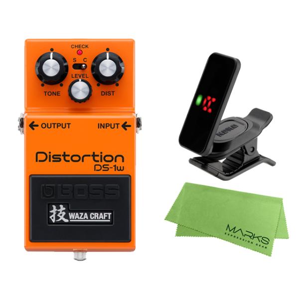 他サイト： BOSS Distortion DS-1W  技WAZA CRAFT [made in JAPAN] + KORG Pitchclip 2 PC-2 + マークスオリジナルクロス セット　エフェクターの商品画像