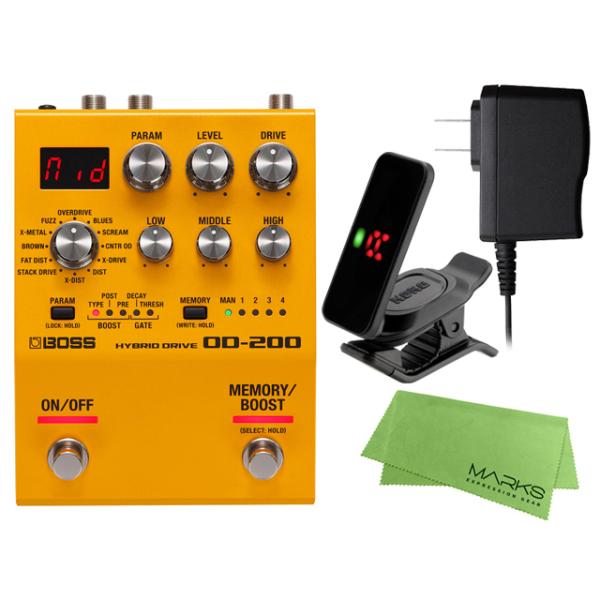 BOSS OD-200 + PSA-100S2 + KORG PC-2 + マークスオリジナルクロス セット　エフェクター／ハイブリッド・ドライブ