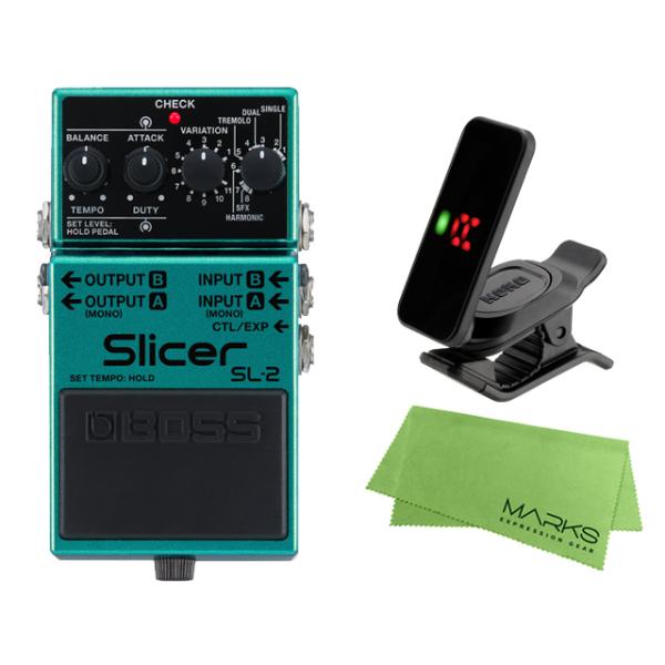 BOSS Slicer SL-2 + KORG Pitchclip 2 PC-2 + マークスオリジナルクロス セット  エフェクター