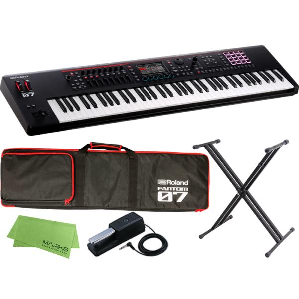 専用ソフトケース付>Roland FANTOM-07 + DP-10 + X型スタンド セット 