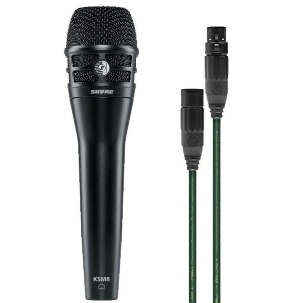 SHURE KSM8 ダイナミックマイク　美品 SHURE KSM8 Dualdyne ブラッシュド・ニッケル アンプ用スタンド
