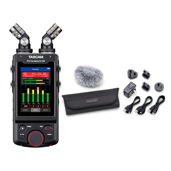他サイト： TASCAM Portacapture X8 + アクセサリーパック AK-DR11Gmk3　8トラックハンドヘルドレコーダーの商品画像