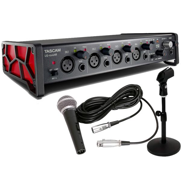 TASCAM US-4x4HR 宅録セット オーディオインターフェイス【区分C 
