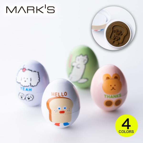 スタンプ はんこ 判子 パン くま 犬 猫   ROMANE 韓国雑貨 Brunch Brother ブランチブラザー マークス