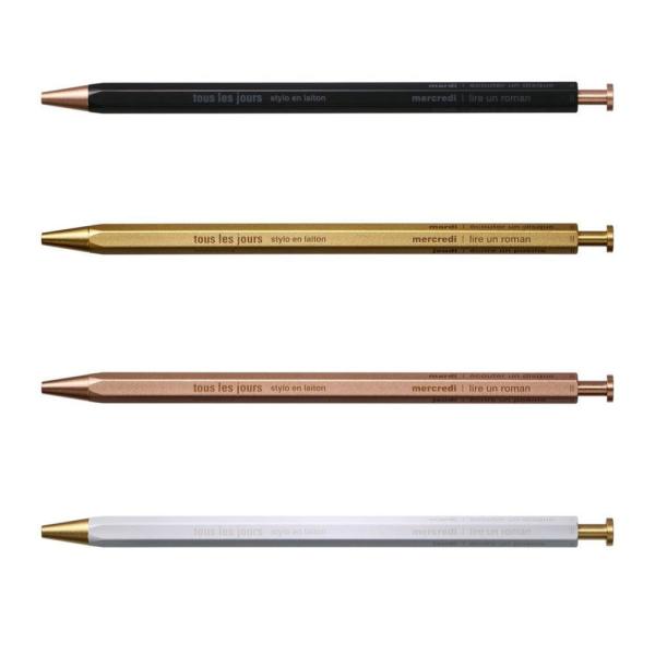 マークスタイル ブラスゲルボールペン ボールペン 真鍮ボールペン 0.5mm 6角ペン 高級 黒 ブラック リフィルタイプ シンプル ギフト