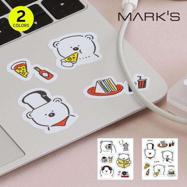 オフィスでも自宅でも、シンプルになりがちなパソコンのデスク周りを楽しく彩るコレクションのシートステッカー。仕事で忙しい毎日に癒しをくれるような、キュートなベアが描かれたデザインです。スマートフォンのケースや、ノートパソコンなどに貼ることで、...