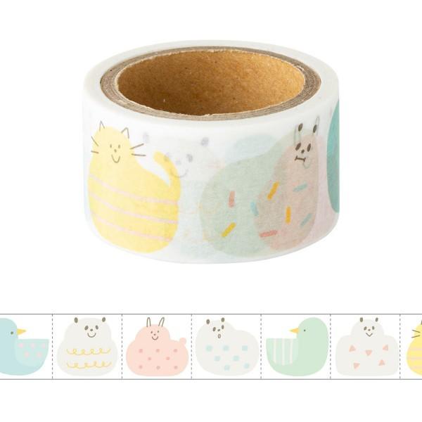 マスキングテープ 手帳 水性ペンで書けるマスキングテープ ミシン目入り ミズタマ Mizutama 手帳デコ マステ マンスリー用 動物 マークス Mst Fa25 C Online Mark S 通販 Yahoo ショッピング