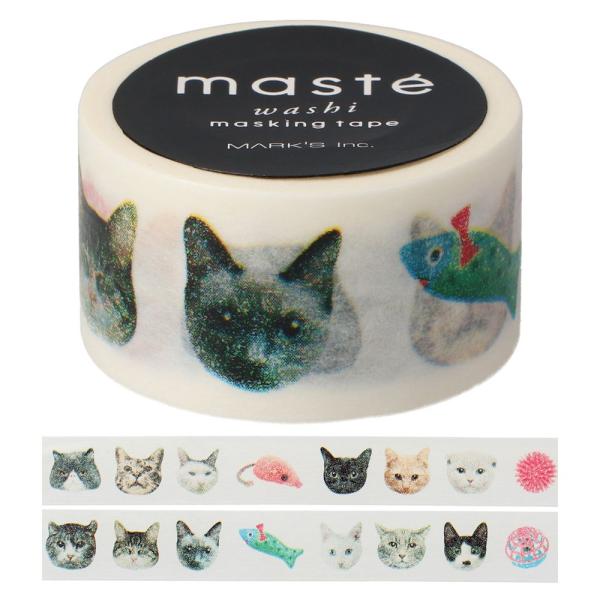 マスキングテープ 猫 詰め合わせ MARK'S マステ マスキングテープ マルチ リアルアニマル ネコ