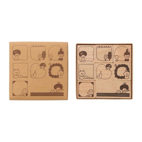 MARK'S 【30％OFF】木製スタンプセット パターン 雑貨 文房具