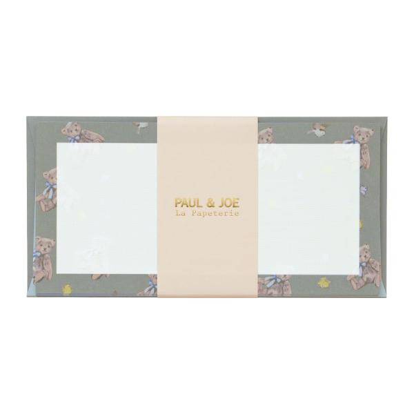 フランスのブランドならではのシックな雰囲気と、どこか懐かしいデザインで私たちを癒してくれる「ポール ＆ ジョー」の、「レターセット」です。ソフィーの幼い頃の親友だったテディベアとその仲間たちがモチーフの人気柄が、落ち着いた印象のオリーブグリ...