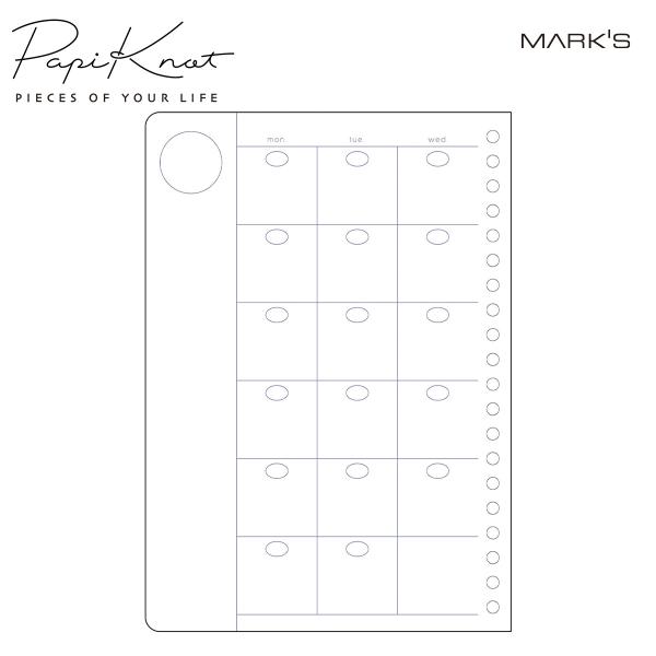 ⭐︎nikotan⭐︎サマ専用ページ MARK'S パピノット 日付フリー・月間ブロックリフィル・A5