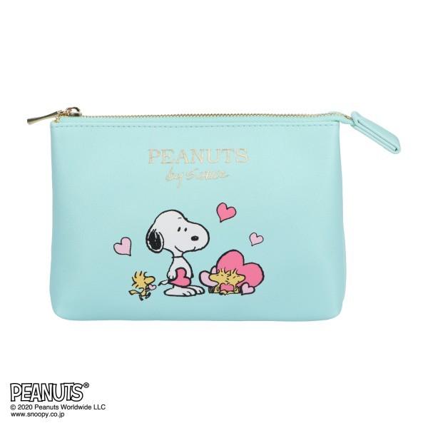 化粧ポーチ コスメポーチ 3ポケット ポーチ ミント スヌーピー Peanuts ピーナッツ マークス Zrshbi Po03 Mi Online Mark S 通販 Yahoo ショッピング