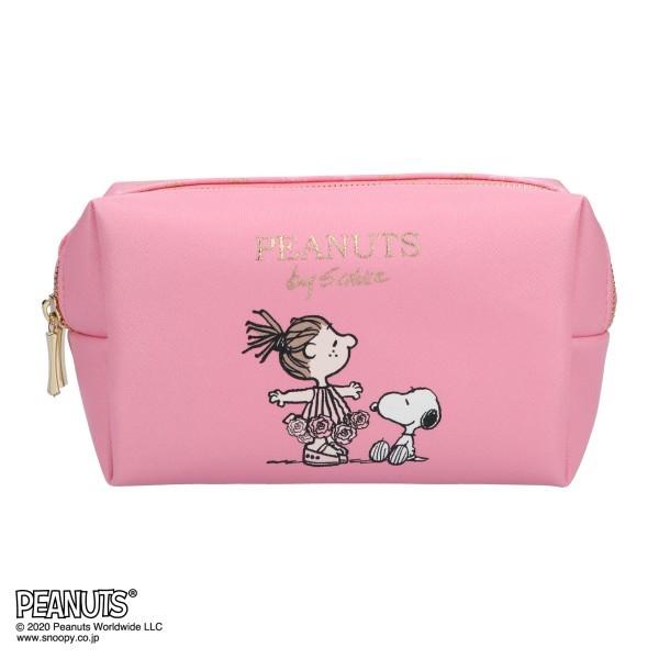 化粧ポーチ コスメポーチ ダブルファスナー ポーチ ピンク スヌーピー Peanuts ピーナッツ マークス Zrshbi Po04 Pk Online Mark S 通販 Yahoo ショッピング