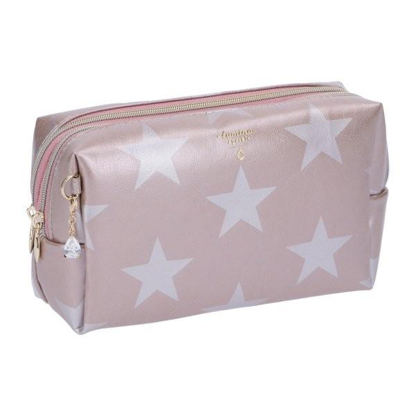 レディース スター 星 ダブルファスナーマチ付き ポーチ 化粧ポーチ シャイニーピンク Lumina Sparkle ルミーナ スパークル マークス Zrwdbz Lmpo03 Spk Online Mark S 通販 Yahoo ショッピング