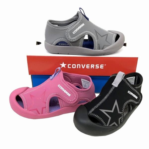 �R���o�[�X ���胂�f�� �L�b�Y CV�X�^�[ �T���_�� TB �u���b�N �O���[ �s���N KID'S CVSTAR SANDAL TB �L�b�Y �`���C���h �q�� �j�̎q ���̎q �T���_��