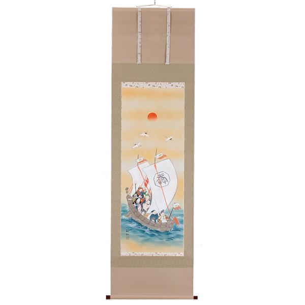 掛け軸／掛軸 七福神（石田松仙）<br>【送料無料】【代引き手数料無料