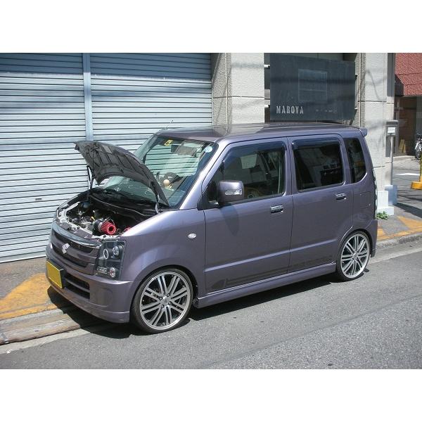 スズキ：ワゴンR［MH22S］ボンネットダンパー シルバーカーボン