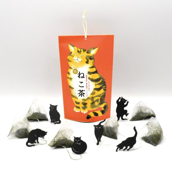 寅ねこ茶  ねこタグ付　寅ねこ茶　静岡県産一番茶葉ティーバッグ6個入 緑茶　静岡茶　ギフト