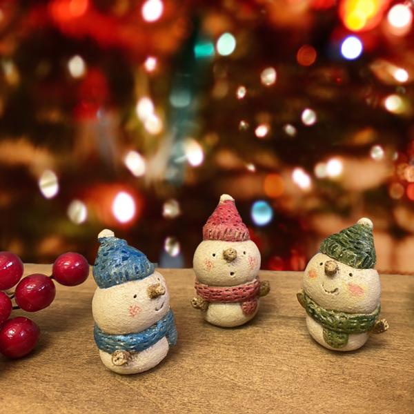 まんまるクリスマスの置物 _小物入れとマスコットのセット まんまるクリスマスの置物 _小物入れとマスコットのセット