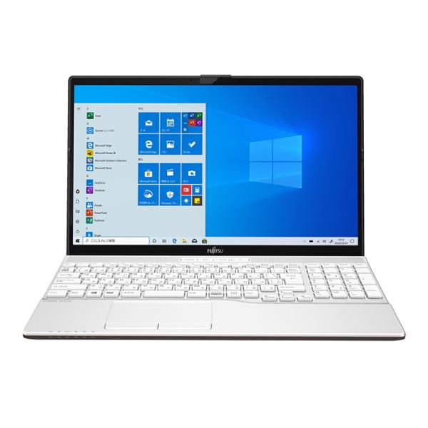 富士通 - RYZEN7 Office付 FMVA50E3W ノートPC 3年保証 富士通 ノートパソコン Office搭載 中古 長期保証 Win10 SSD DVD
