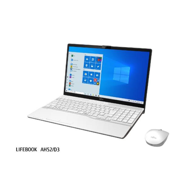 富士通LIFEBOOK AH52/D3 プレミアムホワイト FMVA52D3WB 富士通（FUJITSU） ノートパソコン office付き 新品 同様 FMV LIFEBOOK
