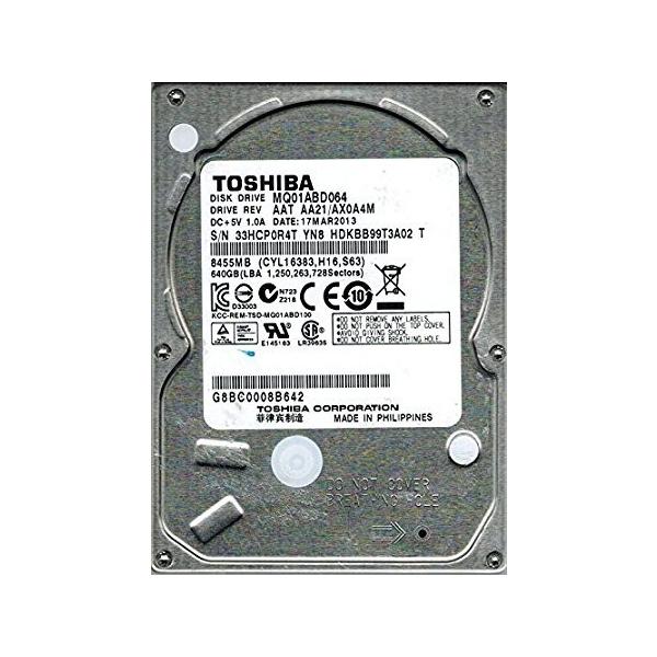 東芝 2.5インチ HDD 内蔵ハードディスク TOSHIBA 640GB 8MB SATA 6