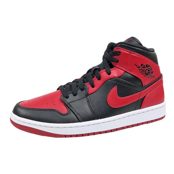 air jordan mid black red white