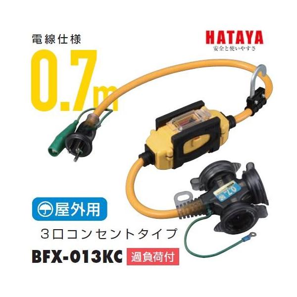 HATAYA ハタヤ屋外用 BFX延長コード3口コンセントタイプ 0.7m HATAYA ハタヤ屋外用 BFX延長コード3口コンセントタイプ 0.7m