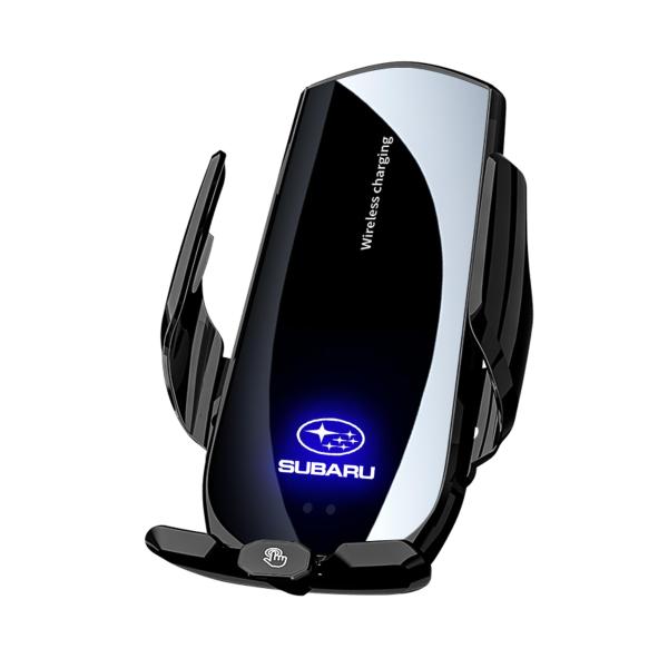 スバル スマホホルダー 車載ホルダー WRX STI BRZ クロスオーバー XV ワイレス充電 360度回転 (スバル, 黒)