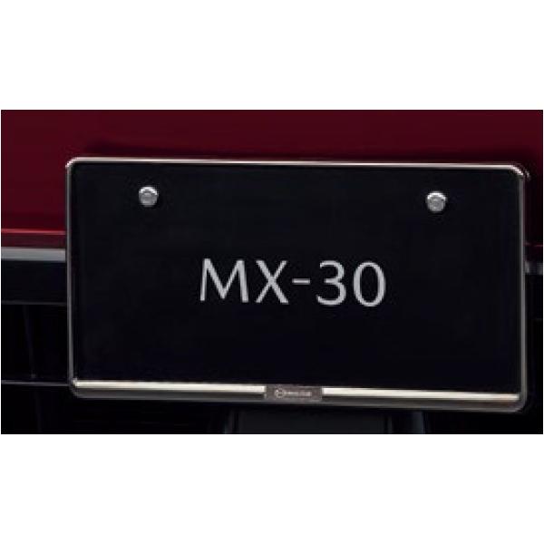 純正アクセサリー　マツダ　MX-30　DR　R2.10〜　ナンバープレートホルダー　フロント・リア共用タイプ　ダーククローム　1枚　C908V4021