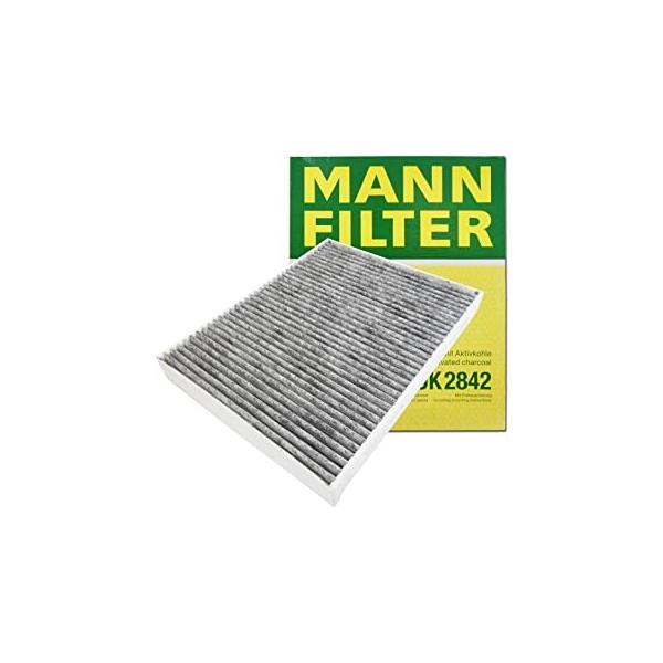 MANN　エアコンフィルター　ポルシェ　カイエン　9PA　アウディ　Q7　フォルクス　ワーゲン　トゥアレグ　CUK2842　脱臭活性炭　花粉・PM2.5除去
