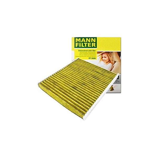 MANN　エアコンフィルター　フィアット　チンクエチェント　500　アバルト　500　ニューパンダ　FP2026　高性能　脱臭活性炭　ポリフェノール配合(三層構