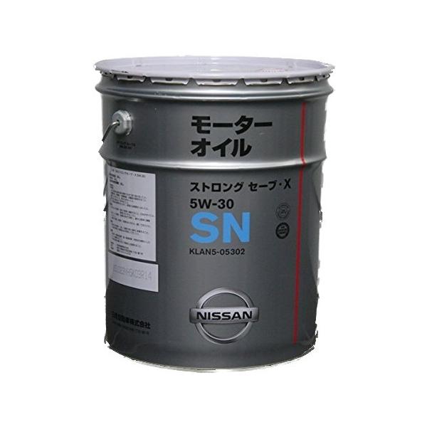 激安通販専門店 NISSAN 日産純正 エンジンオイル ストロングセーブX Eスペシャル SN 5W-30 化学合成油 20L KLAN6-05302 
