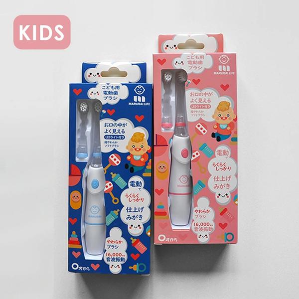Ledライト付き こども用電動歯ブラシ 日本製 7色に光る 歯磨き 子ども キッズ 赤ちゃん 音波式 Kd 002 Marudai Life 通販 Yahoo ショッピング