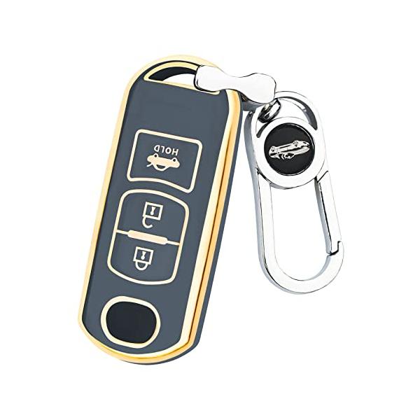 Hunesuruスマートキーケース マツダ適用CX-3,CX-4,CX-5,CX-7,CX-8アテンザDJデミオMPVアクセラアテンザセダンアテンザワゴンプレマ