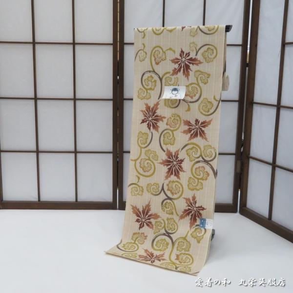 竺仙浴衣綿紬綿芭蕉紬 玉むし菱形格子柄used