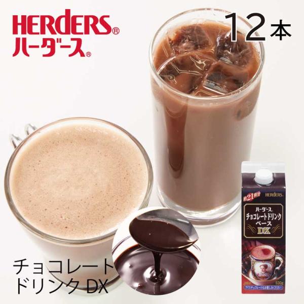 ハーダース チョコレート ドリンク ベース DX 5倍希釈 630g×12本 リキッドタイプ ホット チョコレート ココア モカ 業務用 家庭用 タピオカ ホットチョコ