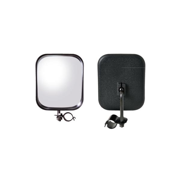 穴あけ不要で取り付けが簡単。角度調整が自在。トラック用の補助ミラーです。曲面レンズですので右、左のバックミラー補助としても最適。外径サイズ：角175×150ｍｍ裏板：P.P曲率半径：300R取付ステー径：27φまで（パッキンで調整可）※納期...