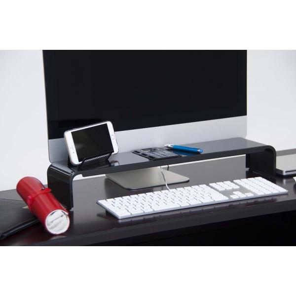 パソコンラック PC小物ラック 54×12センチ TAKUBO タクボ  液晶ディスプレイ台