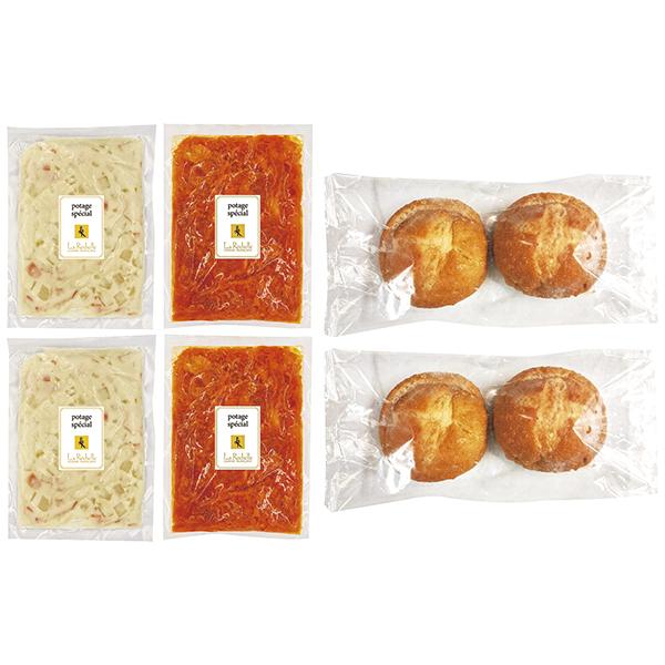 ■説明日本でフランス料理の第一人者として知られる坂井宏行氏がオーナーの〈ラ・ロシェル〉の味をご家庭で。■商品詳細内容量：クリームスープ・ミネストローネ 各150g×2、ブレッドボウル×4個賞味期限：冷凍で60日温度帯：冷凍便でお届けいたしま...