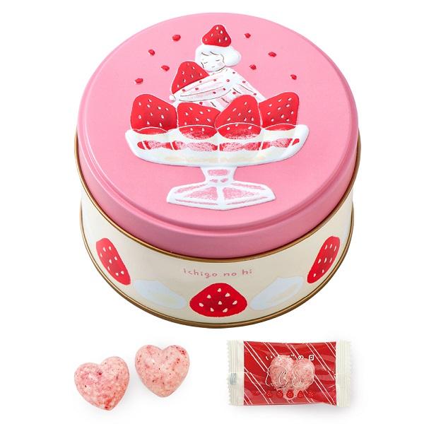 バレンタイン チョコ いちごの日あまおう苺のクランチ缶7個入 : 丸広