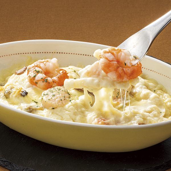 ■説明魚介のうま味がぎゅっとつまった特製ホワイトソースと大き目のえびと帆立の存在感が特徴の逸品です。■商品詳細内容量：260g賞味期限：製造・加工日より冷凍で365日。温度帯：冷凍便でお届け■お届け時期お届け時期：順次発送(5日~10日で発...