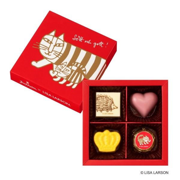 バレンタイン チョコ ユーハイム リサ ラーソン アソーテッドチョコレート４個入 丸広オンラインショップ Paypayモール店 通販 Paypayモール