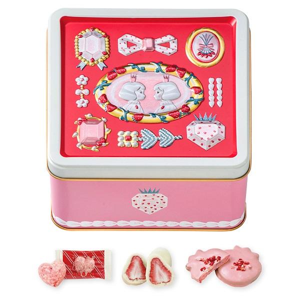 バレンタイン 2025 チョコいちごの日いちごアソート缶12個入 : 丸広