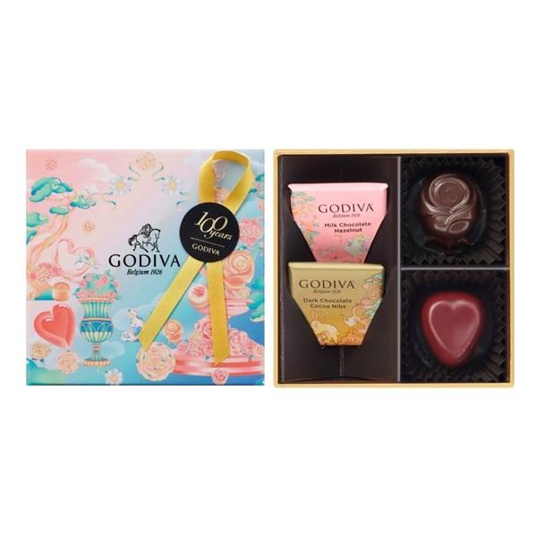 GODIVA ゴディバ チョコレートローズ アソートメント 4粒入 未開封 ホワイトデー ギフト 2026 ゴディバ チョコレートローズ アソート