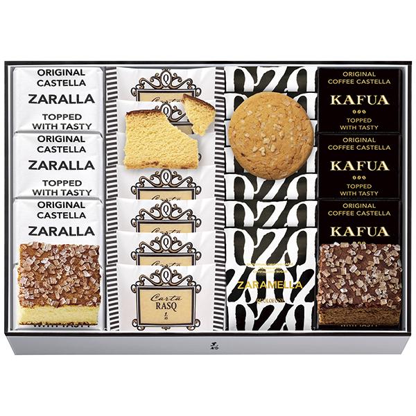 ■商品詳細内容量：ざらめカステラ・珈琲ざらめカステラ 各4、カステララスク・ざらめサブレ 各7温度帯：常温便でお届けいたします。商品重量:1.4kg商品記号:053‐QG‐50W■お届け時期についてお届け時期：11月14日以降5日以内で順次...