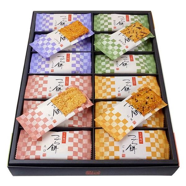 ■説明粒々食感とサクサクパリッとした歯ごたえ、お米の風味も大切に「しょうゆ」「ごま」「えび」「刻みのり」の四種類の美味しさをご用意いたしました。※国産米100%使用■商品詳細内 容 量：しょうゆ 12袋、ごま 12袋、えび 12袋、刻みのり...