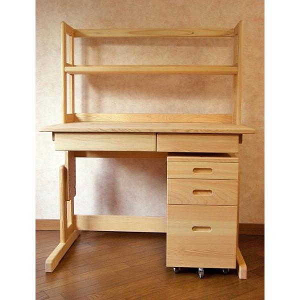 kankan 檜の無垢の机セット　机のみ　送料込み ヒノキと無垢材で作った学習机 ｜ まるい家具