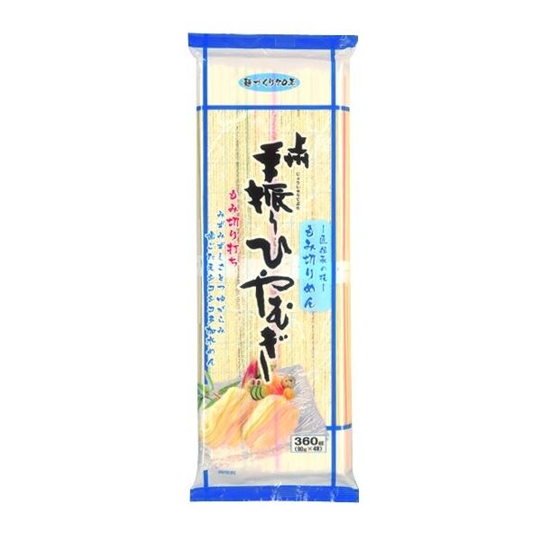 "●■もみ切り打ちでさらに美味しくなりました　さわやかシャッキリ つゆがらみの「もみ切り打ち」で仕上げたシャッキリつるつるひやむぎ、茹で時間３〜４分